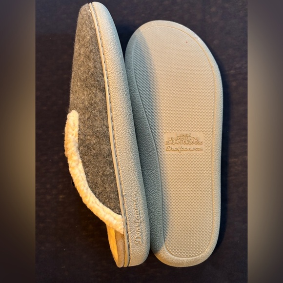 🩶🩶Dearfoams Gray Slippers with Cream Lining size US 9-10🩶❤️‍🔥 - Picture 5 of 9